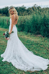 Gorgeous Ivory Mermaid Sweetheart Rustic Lace Wedding Dresses